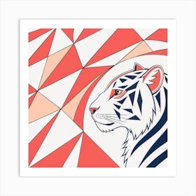 Tiger geometric pattern Poster