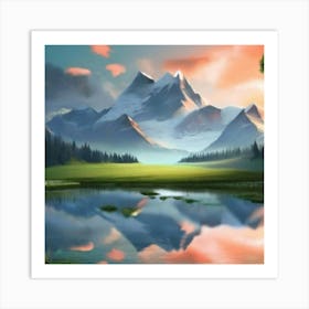 Mountain Landscape Art Print