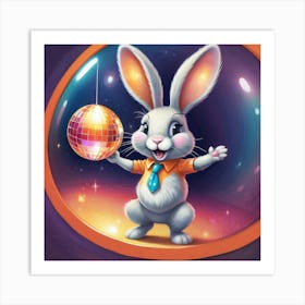 Disco Bunny 8 Art Print