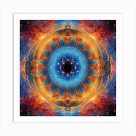 Blue Fire Eye Art Print