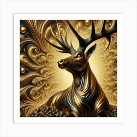 Fractal Deer Art Print