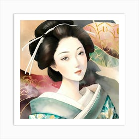 Japanese Asian Geisha Art Print