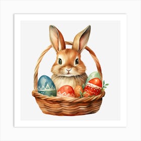 Easter Bunny In Basket 2 Art Print