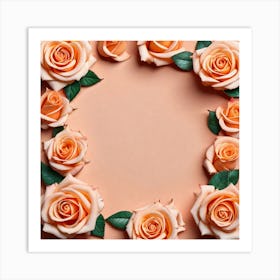 Roses In A Circle 4 Art Print