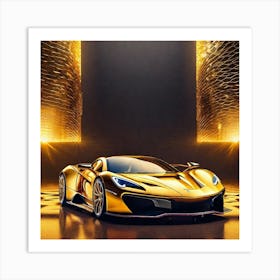 Golden Mclaren 4 Art Print