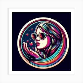 Girl In Sunglasses 6 Art Print