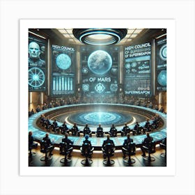 High Council Of Mars Scientific Advancements Superweapon Deployments Art Print