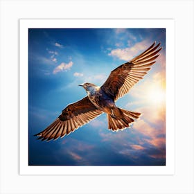 Eagle In Flight, A Bird Soaring Freely In The Sky Representing Freedom And Boundless Possibilities 2 Art Print