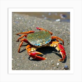 Crab On The Beach Art Print