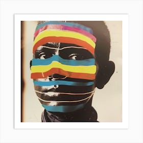 LGBTQ + Boy With A Rainbow Face Art Print