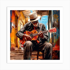 Man Playing Guitar 1 Art Print