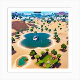 Fortnite World Map Art Print