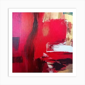 Contemporary red art Art Print