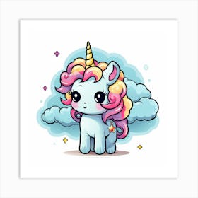 Cute Unicorn 450 Art Print