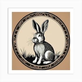 Rabbit In A Circle 1 Art Print