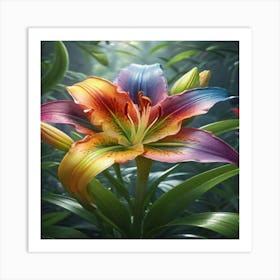 Rainbow Lily 1 Art Print