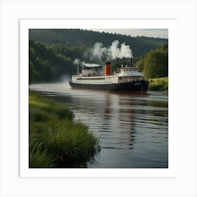 Scotland River Cruise Art Print