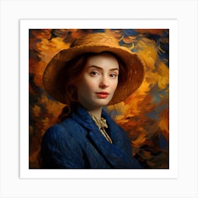 Portrait Of A Young Woman Art Print