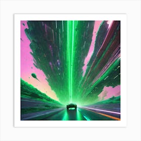 Spaceships In Space Art Print