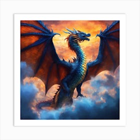 Dragon In The Sky Art Print