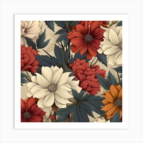 Chrysanthemums 1 Art Print