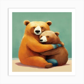Bear Hug 1 Art Print