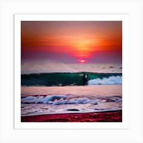 Sunset At The Beach 312 Art Print