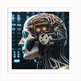 Cyborg Head 43 Art Print