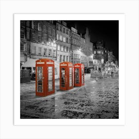 Evening Impression Of The Royal Mile In Edinburgh In Colorkey Art Print