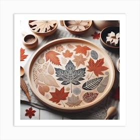 Scandinavian style, Maple Leafs 3 Art Print