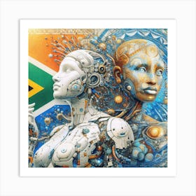 Robots In South Africa Art Print