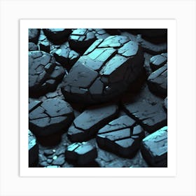 Broken Rocks Art Print