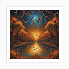 Eagles In Flight 1 Art Print