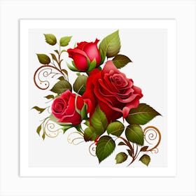 Red Roses 5 Art Print