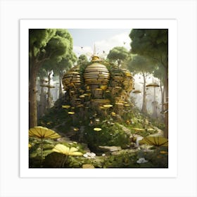 Fairy House In The Forest Art Print