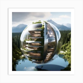 Futuristic Home 1 Art Print