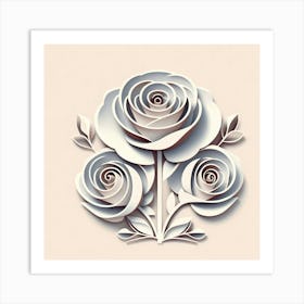 Minimalist, Flower of Roses 2 Art Print