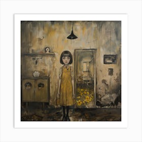 Whispers in the Withered Room. Surrealistic Neo-Expressionism Art Print