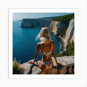 Beautiful Woman In Bikini 1 Art Print