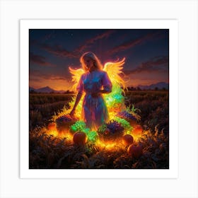 Angel In The Field Art Print