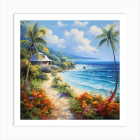 Caribbean Canvas Retreat Art Print