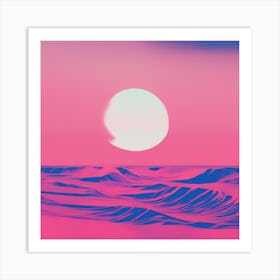 Minimalism Masterpiece, Trace In The Waves To Infinity + Fine Layered Texture + Complementary Cmyk C (47) Art Print