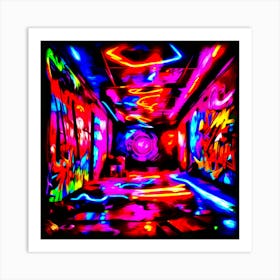 Psychedelic Graffiti Walls Art Print