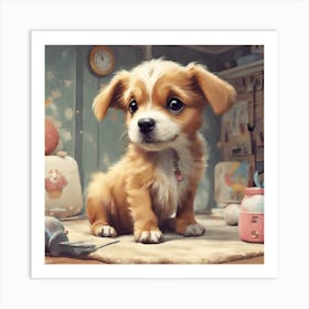 Cute Dog Nursery Art Print (6) Art Print