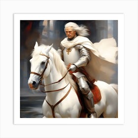 Knight On Horseback 11 Art Print