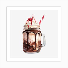 Ice Cream Sundae Art Print