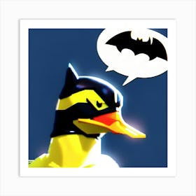 Duck gives the Batman signal  Art Print