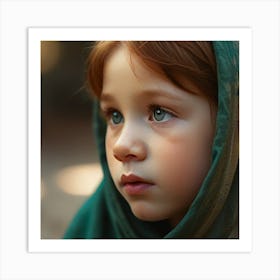 Little Girl With Blue Eyes 2 Art Print