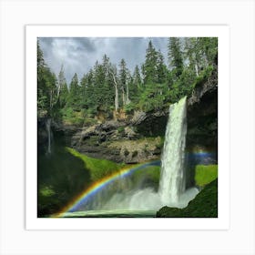 Rainbow Over Falls Art Print