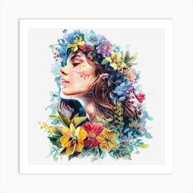 Flower Girl 22 Art Print